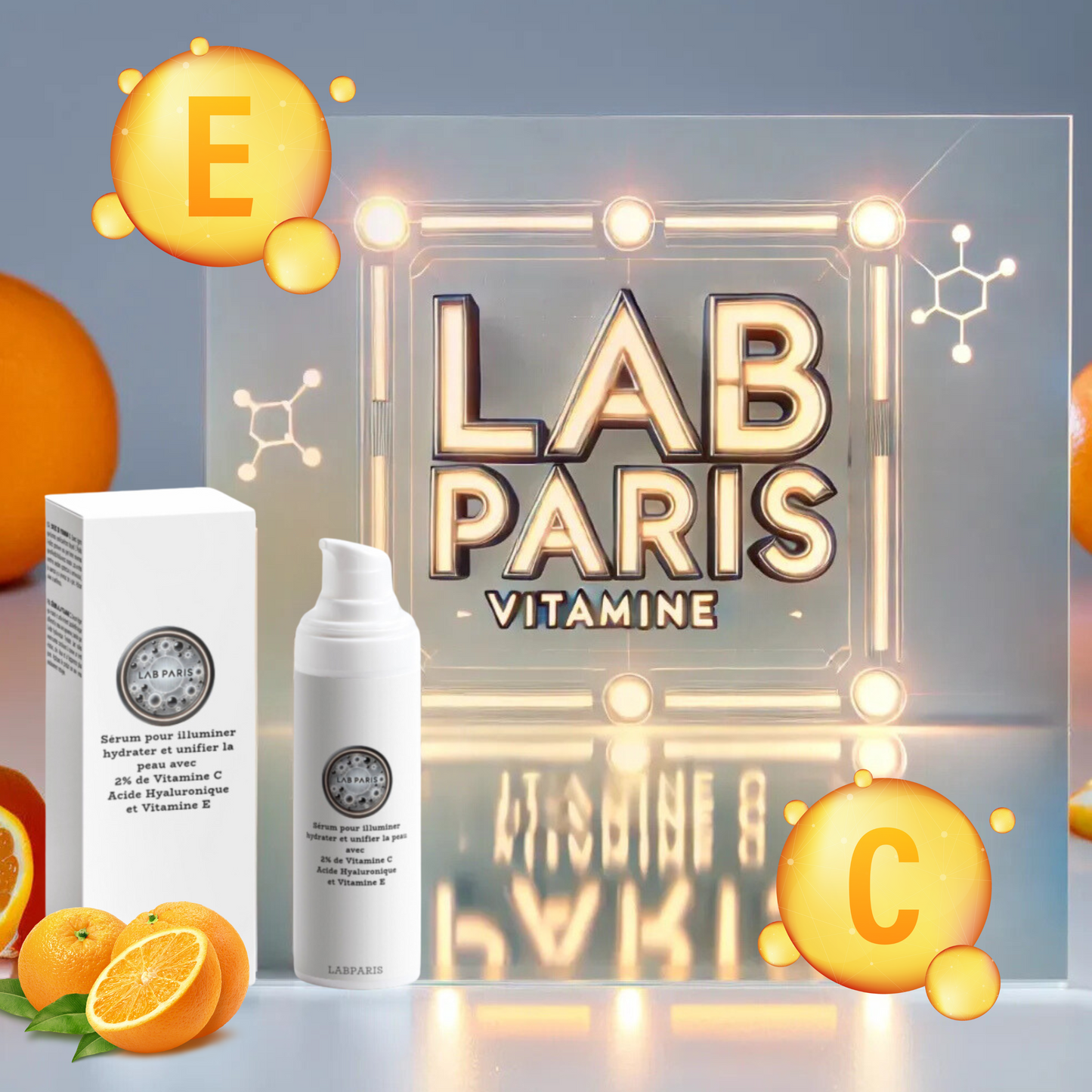 Sérum Lumière Active avec Vitamines C et E : Protection, Réparation, Illumination