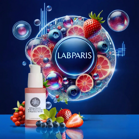 Sérum aux Peptides avec Acide Hyaluronique, Huile de Fraises et Myrtilles, Fermeté et Réparation Intense