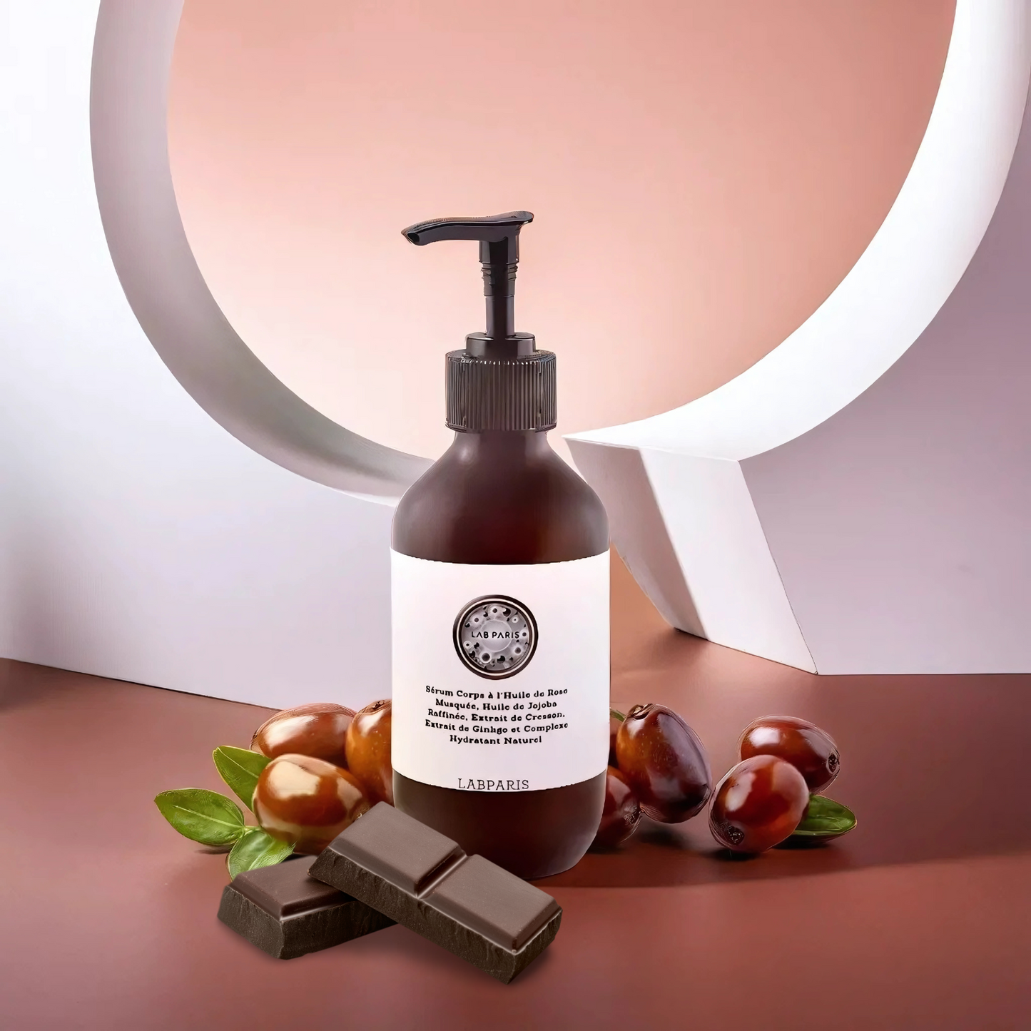 Sérum Corps à l’Acide Hyaluronique, Beurre de Cacao et Rose Musquée – Hydrate Intensément, Nourrit et Protège